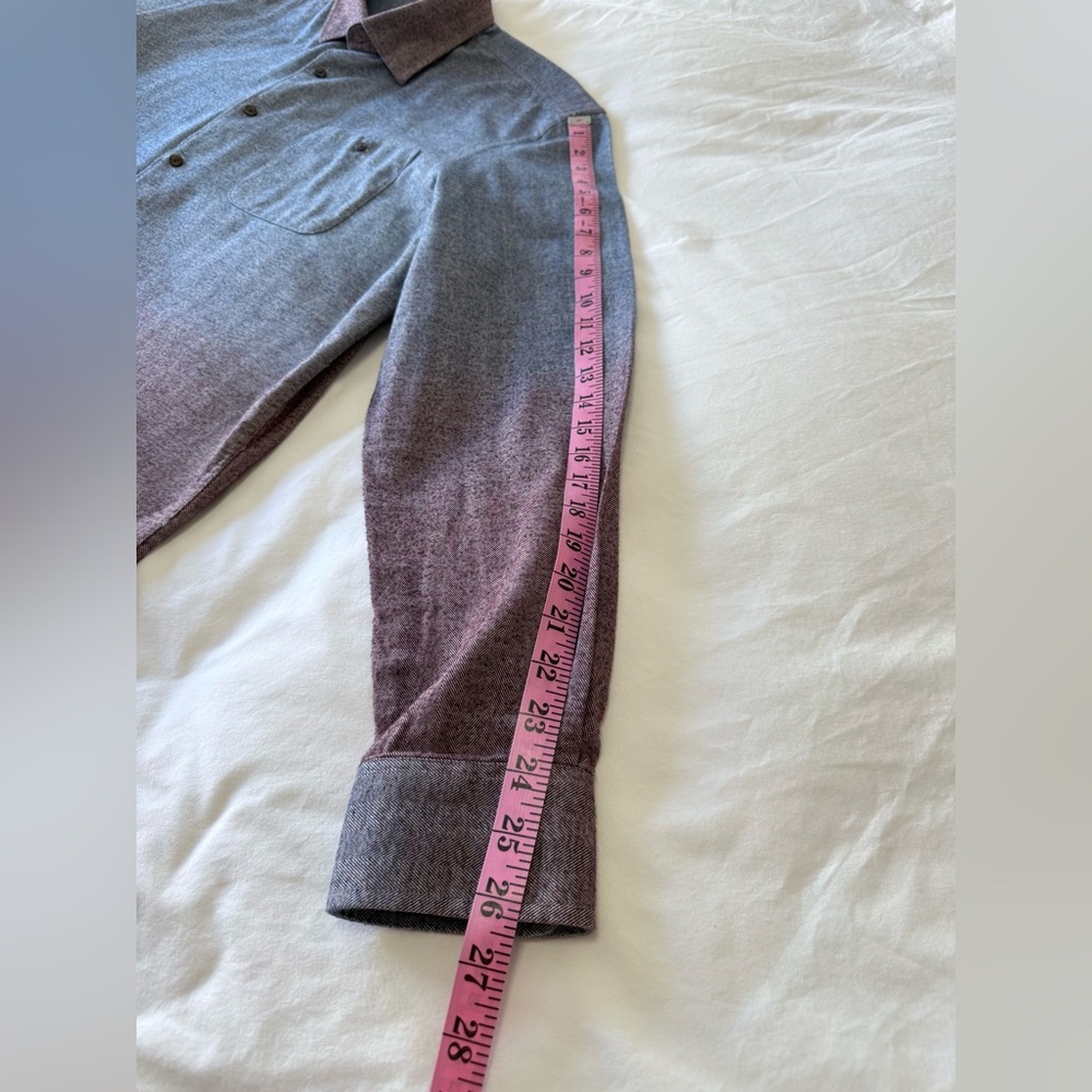 Johnnie O | Mens XL | Malibu Red Ombré Roscoe Hangin Out Flannel Beach Logo |EUC - Picture 5 of 11